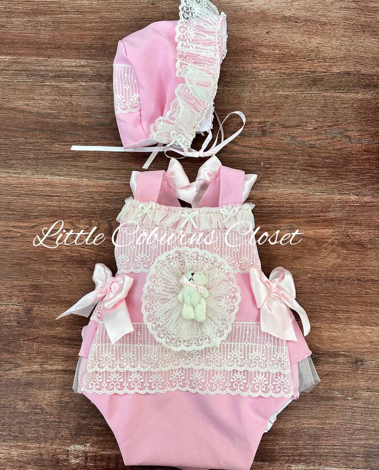 My Little Teddy Bear Romper Pink