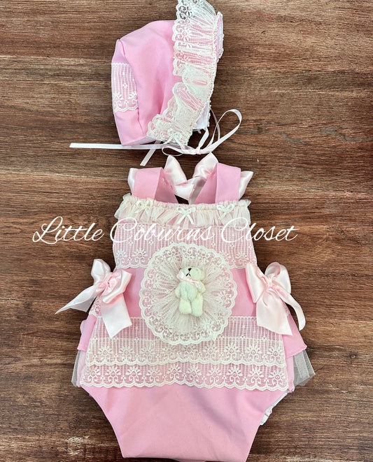 My Little Teddy Bear Romper Pink