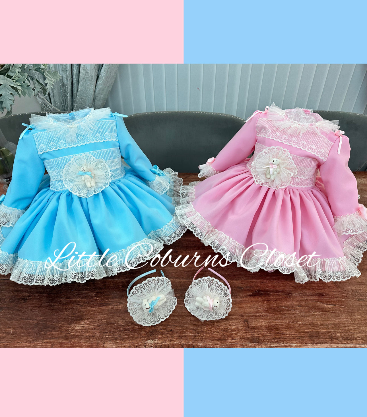 My Little Teddy Puffball Dress Pink