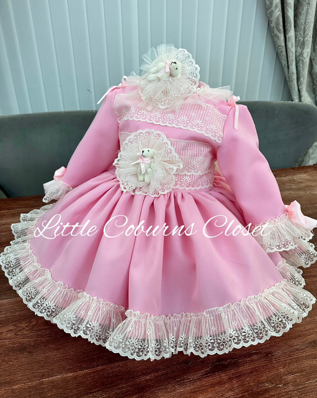 My Little Teddy Puffball Dress Pink