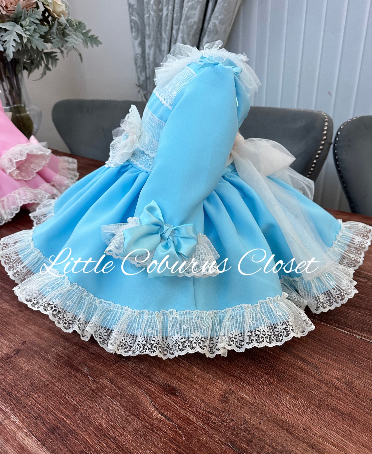 My Little Teddy Puffball Dress Blue