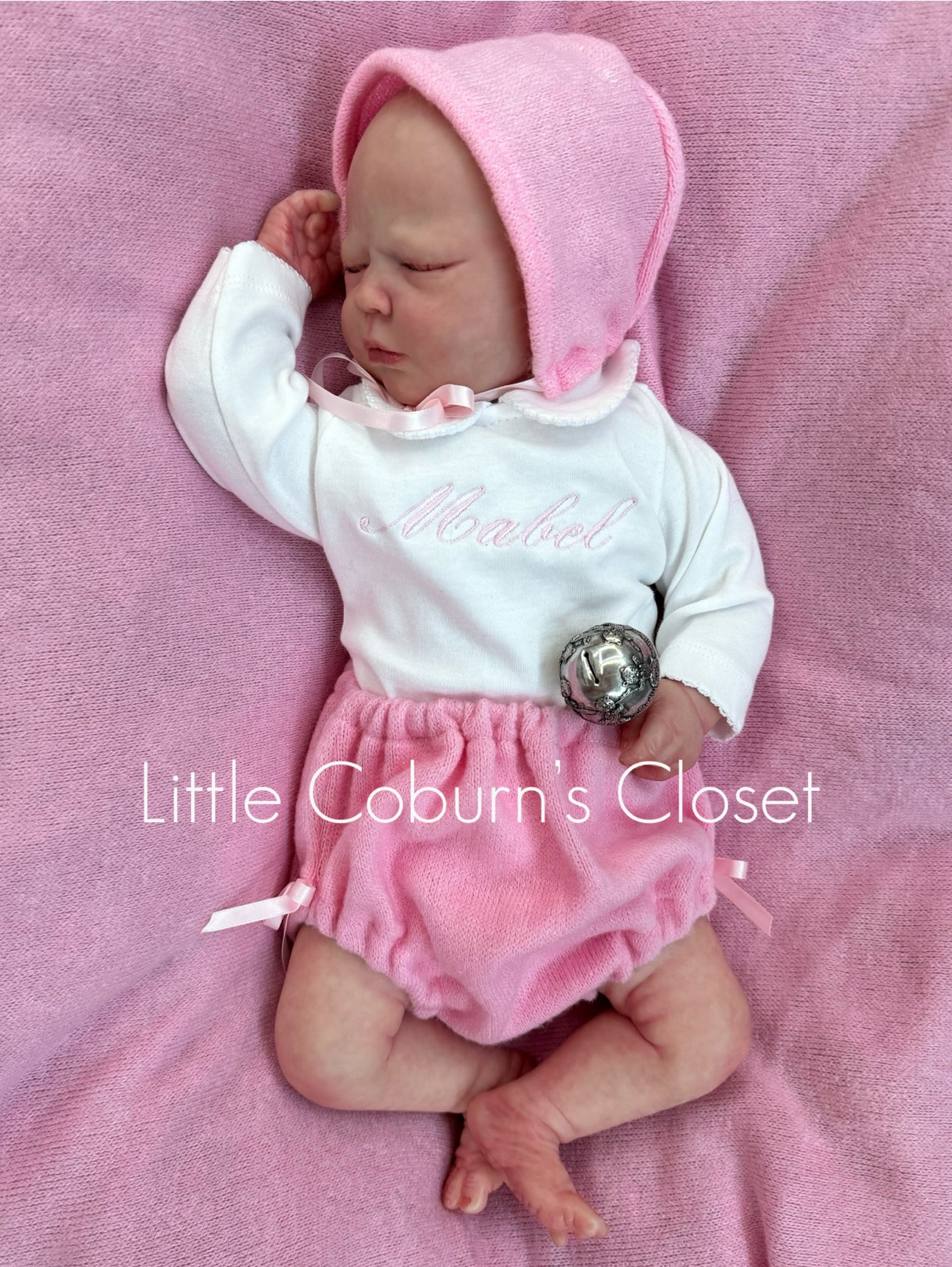 Baby Girls Pink Embroidered Set