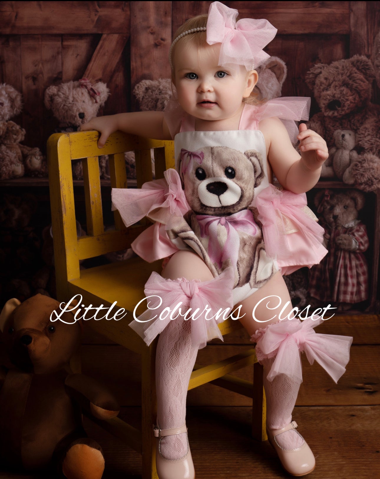Big Teddy Romper Pink
