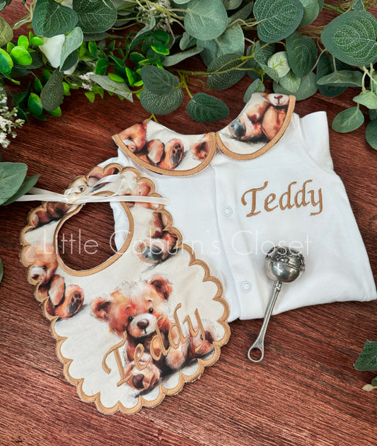 Personalised Teddy Two Piece Set