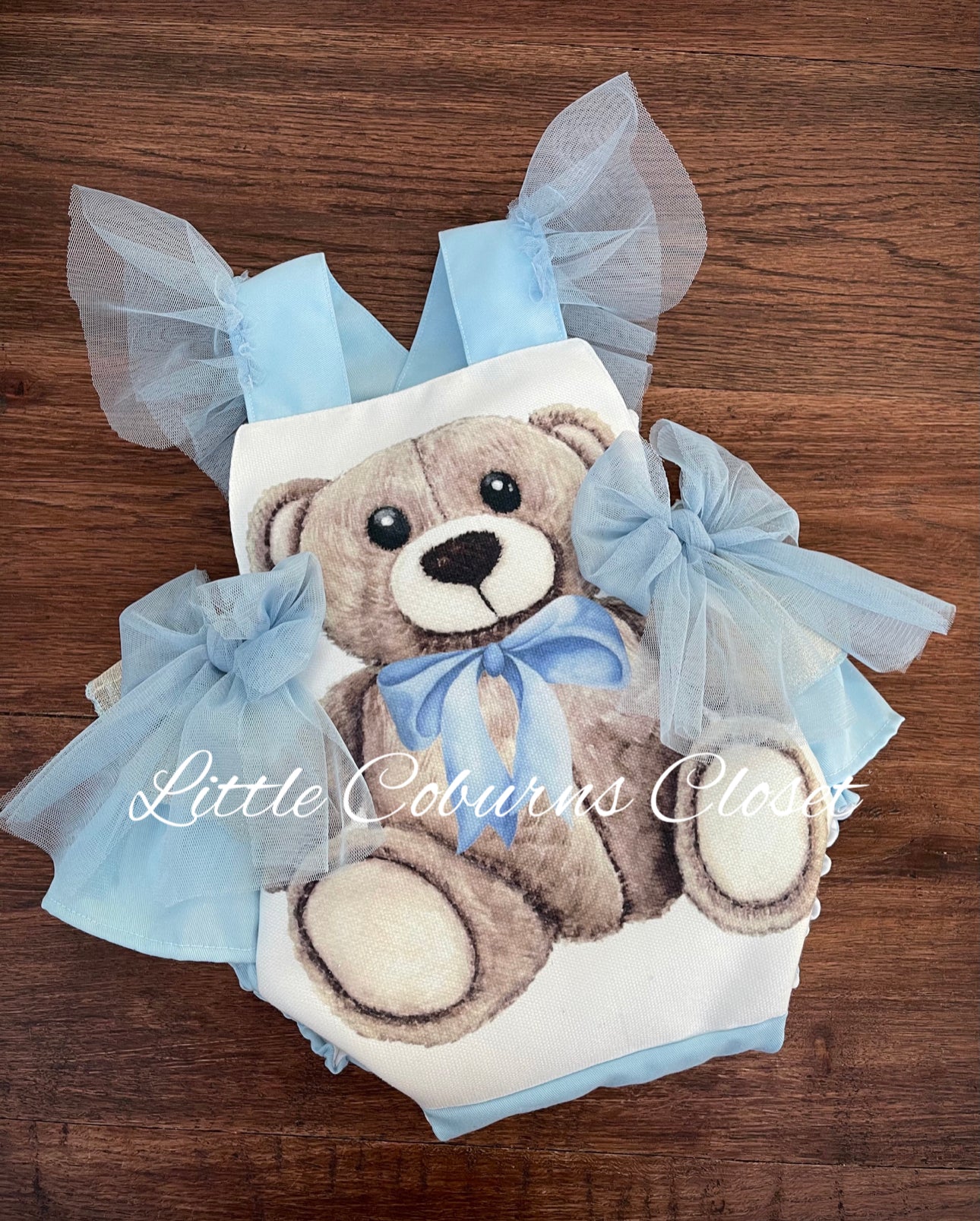Big Teddy Romper Blue