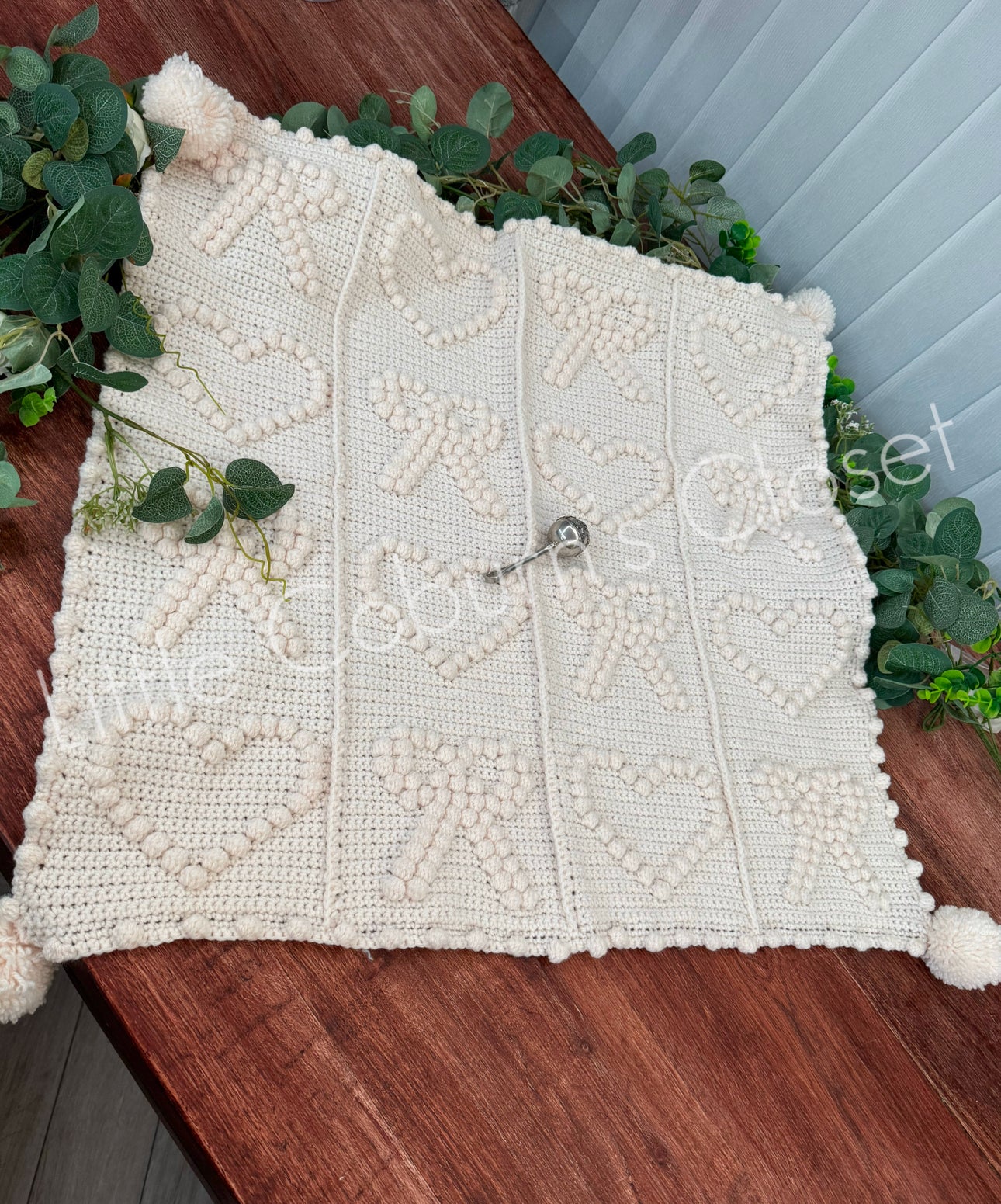 Handmade Heart & Bow Blanket