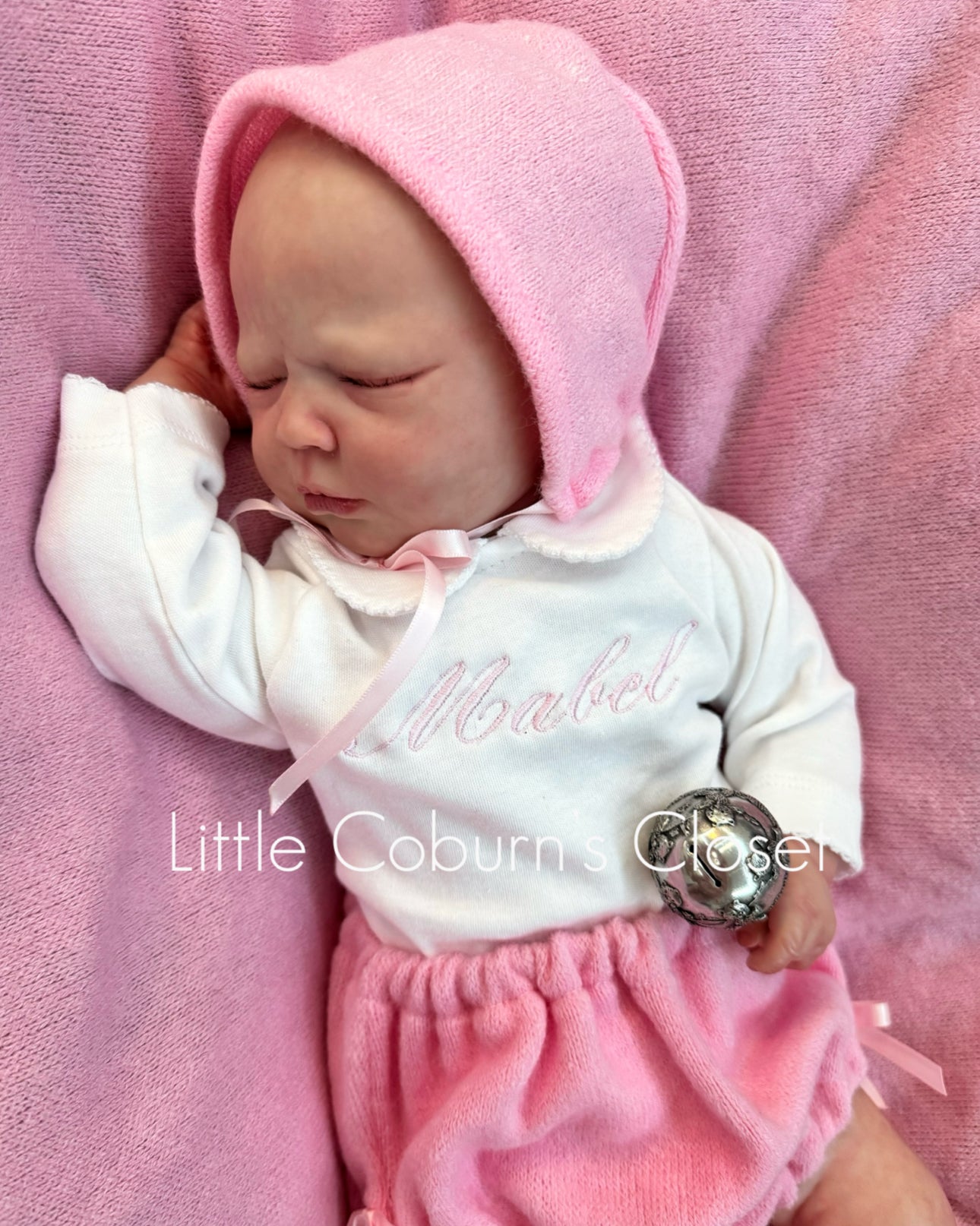 Baby Girls Pink Embroidered Set