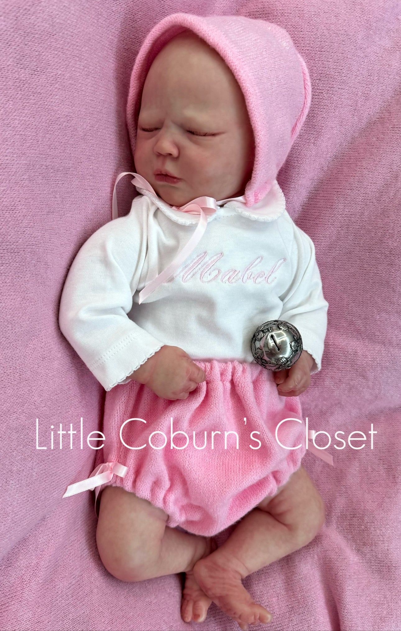 Baby Girls Pink Embroidered Set