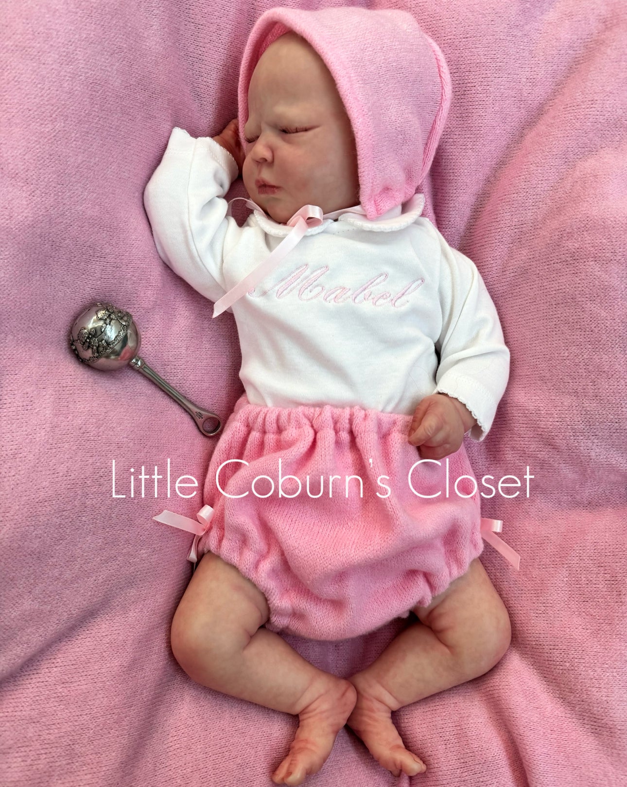Baby Girls Pink Embroidered Set