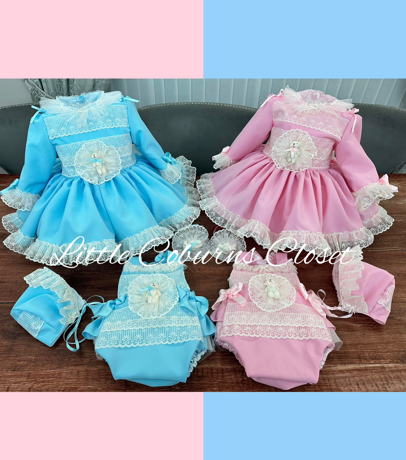 My Little Teddy Puffball Dress Pink