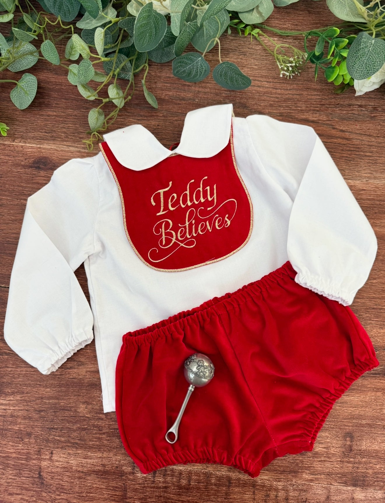Boys personalised velvet set