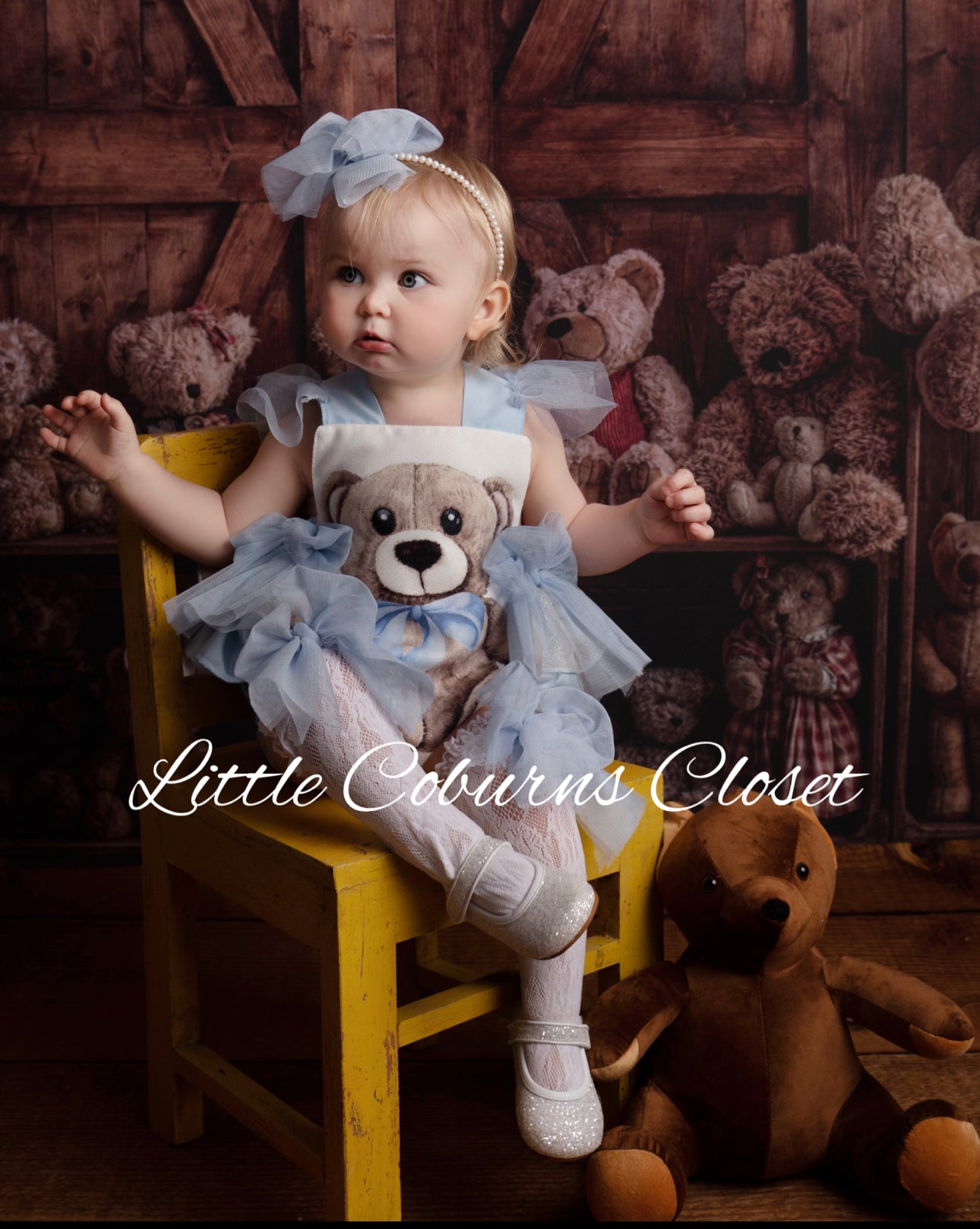 Big Teddy Romper Blue
