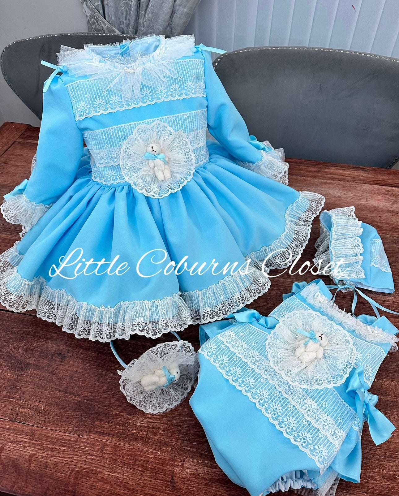 My Little Teddy Bear Romper Blue