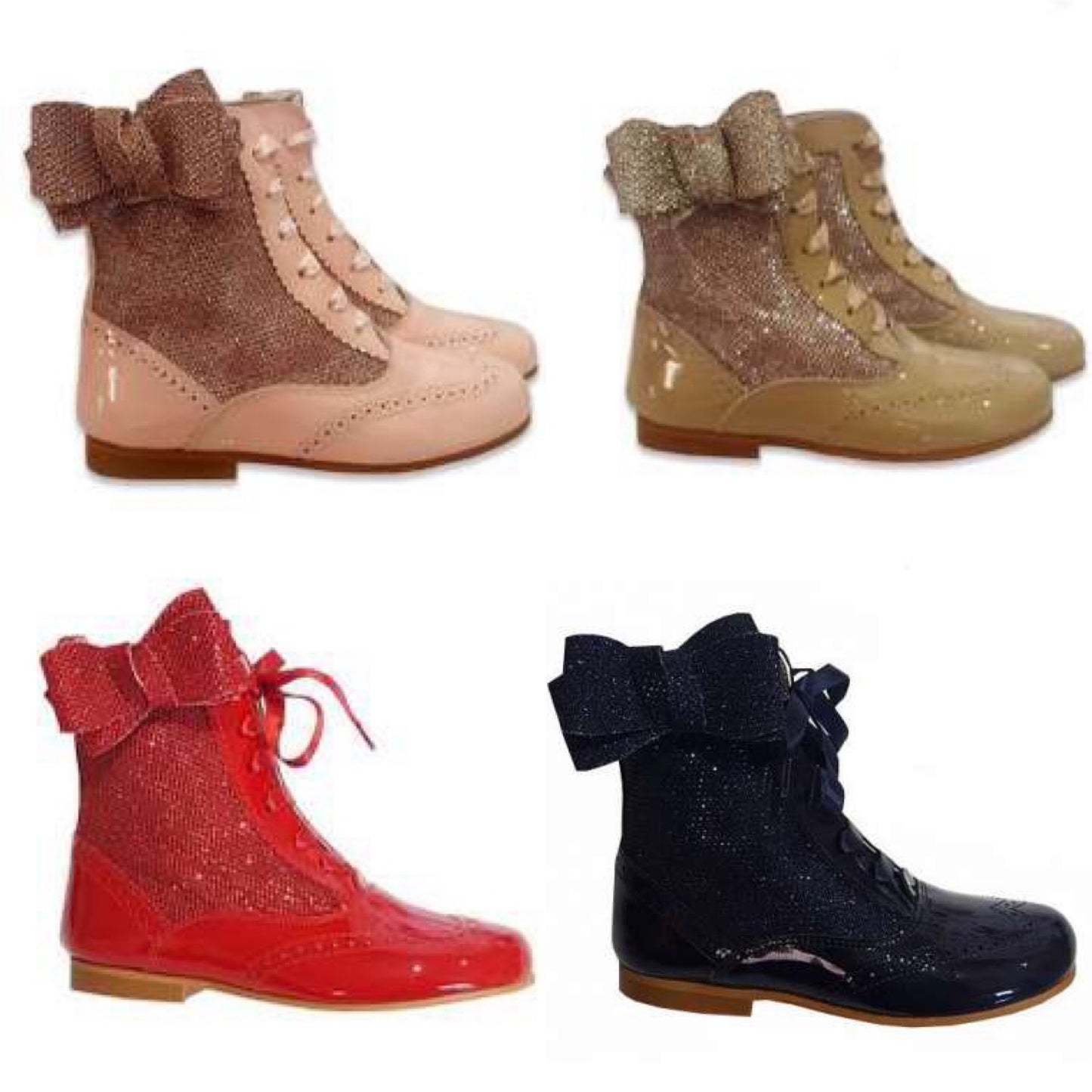 Bambi Glitter Side Bow Boot
