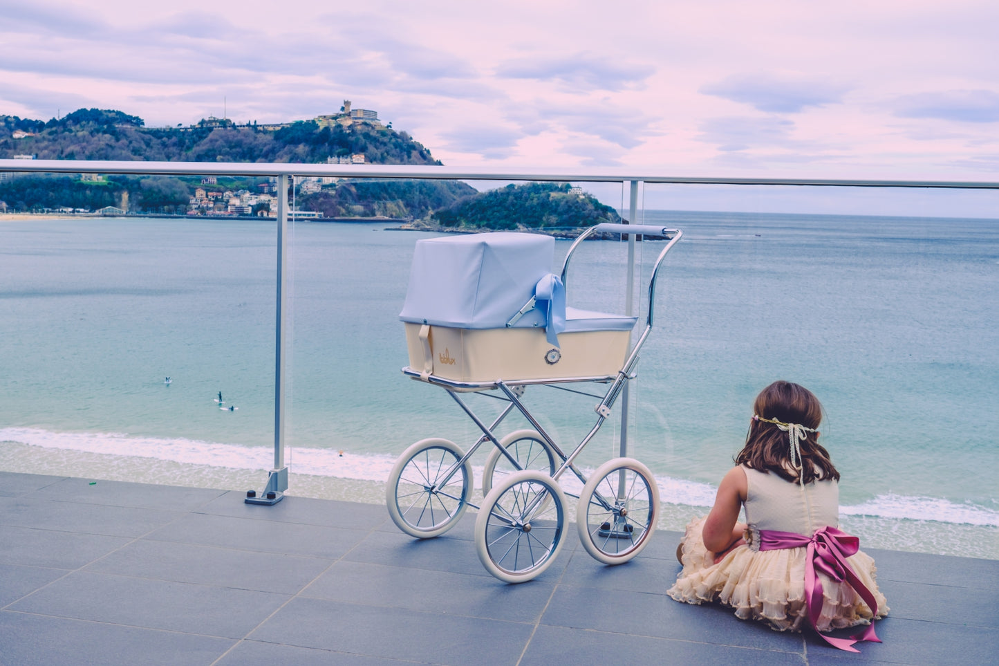 Bebelux Big Sweet baby blue pram