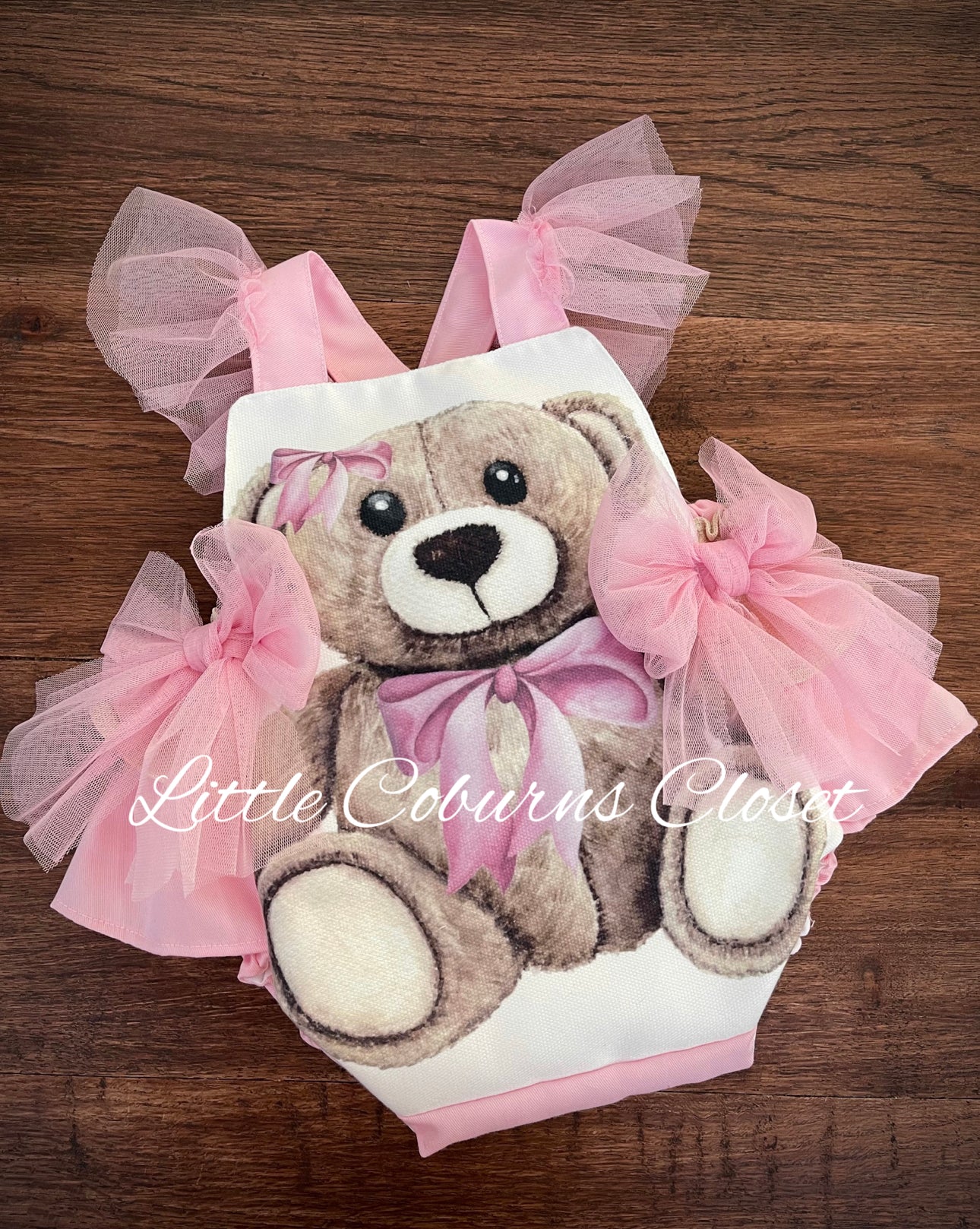 Big Teddy Romper Pink
