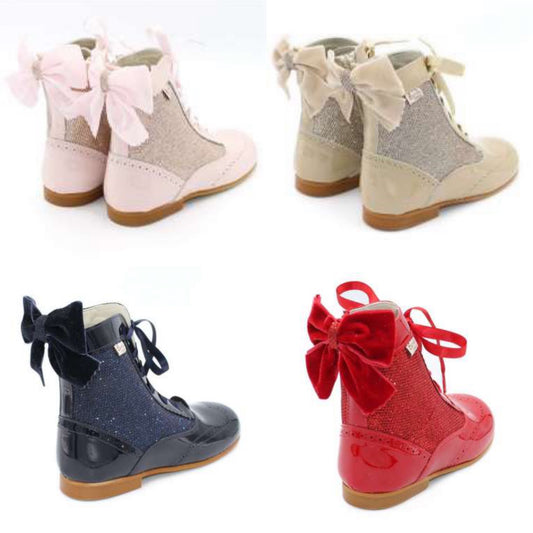 Bambi Glitter Bow Back Boot